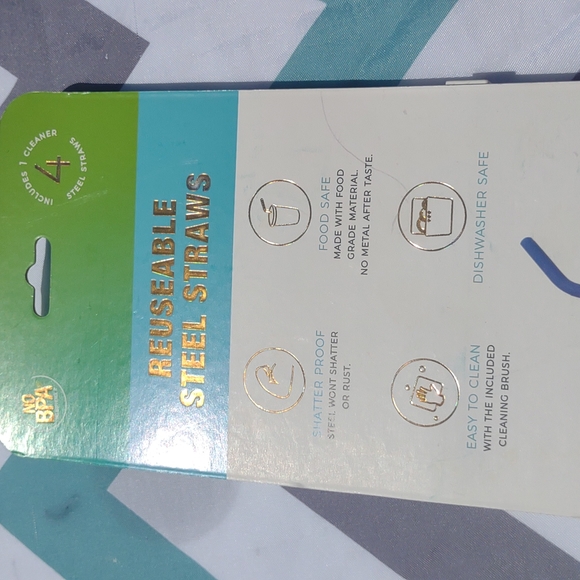 New Reusable steel straws with cleaner - Picture 6 of 9